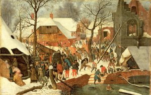 礼拝堂（パネルから転送されたキャンバスに油彩）（15802および69449も参照） 作： Pieter Brueghel the Younger